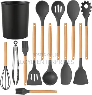 12pcs Bamboo Silicone Spoons