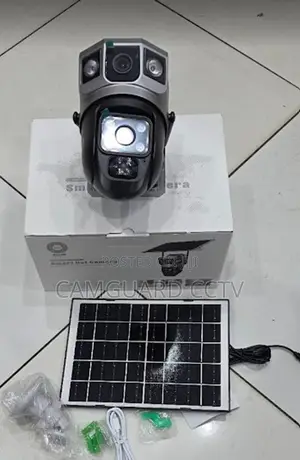 4g Solar Camera Dual Lens – 4mp Cctv, V380 Pro With Adjustable Focus