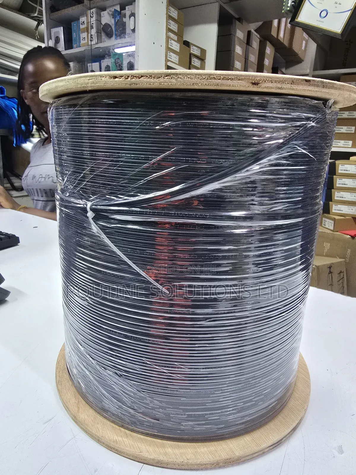 Fiber Optic 2 Core Drop Cable 1000m