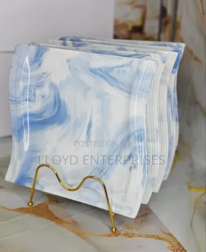 6pcs Square Ceramic Plates