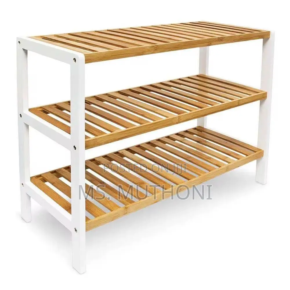 Versatile 3 Layer Natural Bamboo Shoe Rack/ Storage Organizer