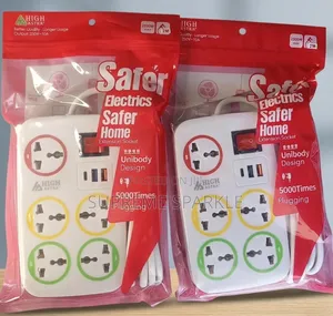 High Astra 5-Way Extension Socket, 2 Usb Ports, 1type C Port, 2m Cable
