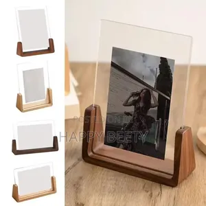Acrylic Wall Frame With Wooden Base