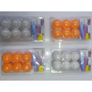 6-Pack Orange Ping Pong Balls - 3 Star Quality