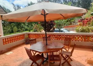 Biege Oak Six Seater Wooden Foldable Chairs Garden Outdoor Set