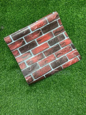 Brick Pattern Wall Paper | Modern Home Office Decor