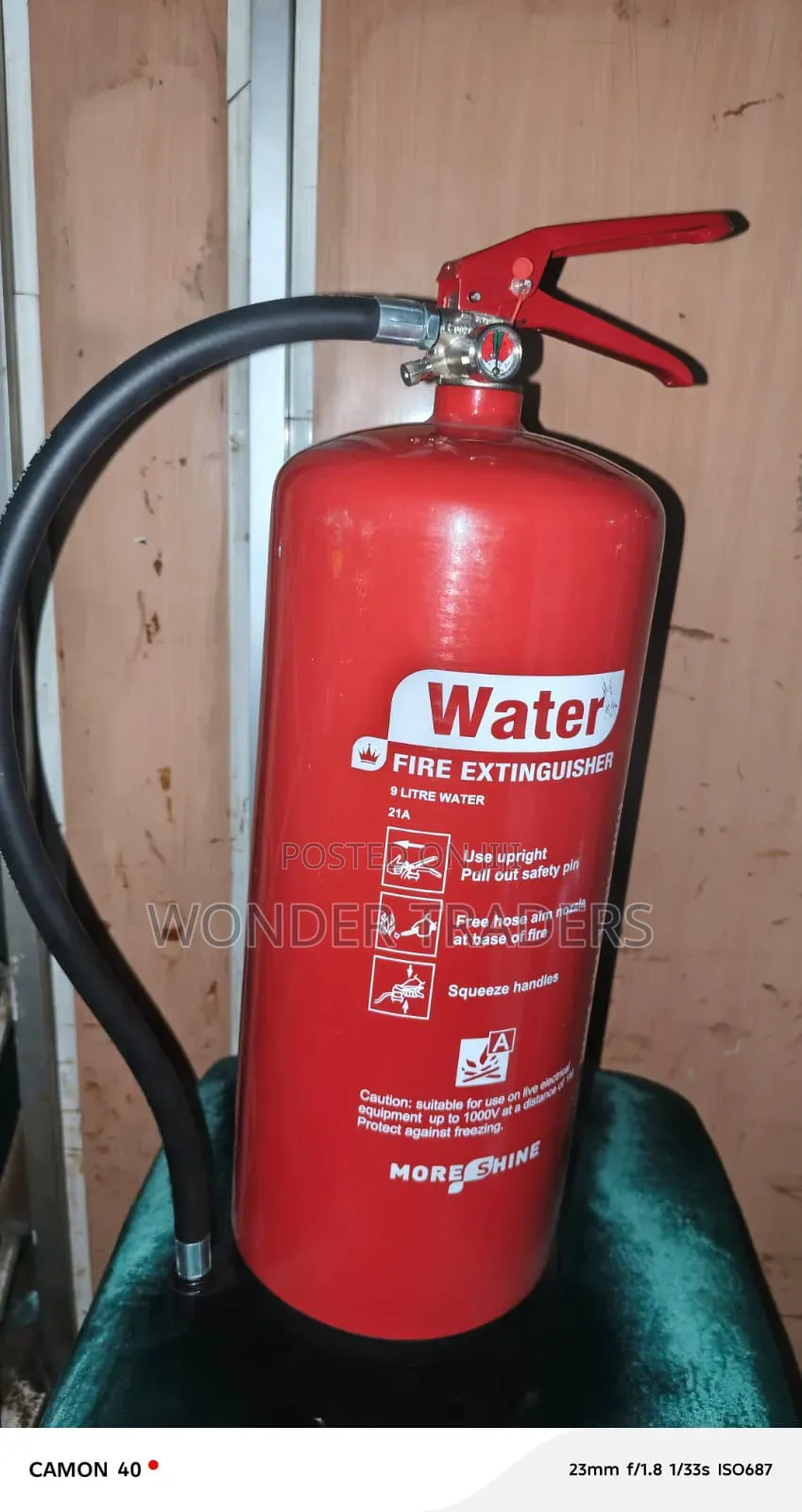 Fire Extinguisher,9 L Water Fire Extinguisher