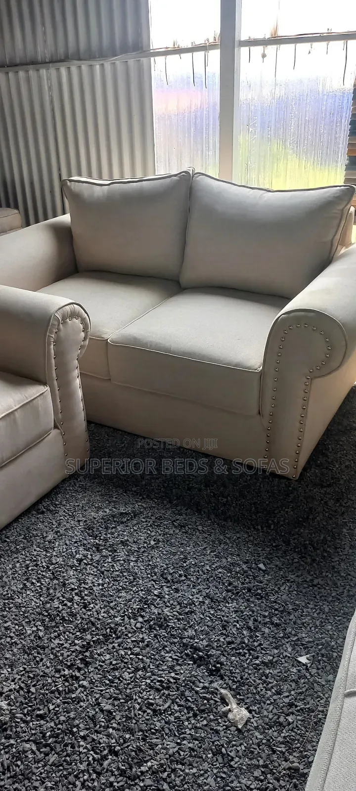 2 Seater Cream Sofa