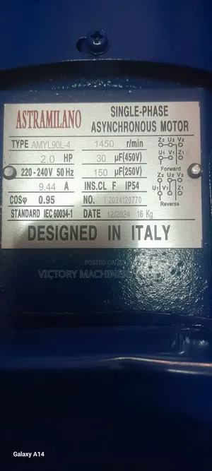 2hp Atramilano Italy Low Speed Motor Single Phase