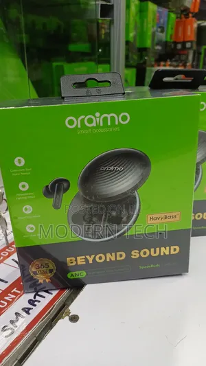 Oraimo Spacebuds Anc Earbuds – Deep Bass, Smart Voice 40h Battery
