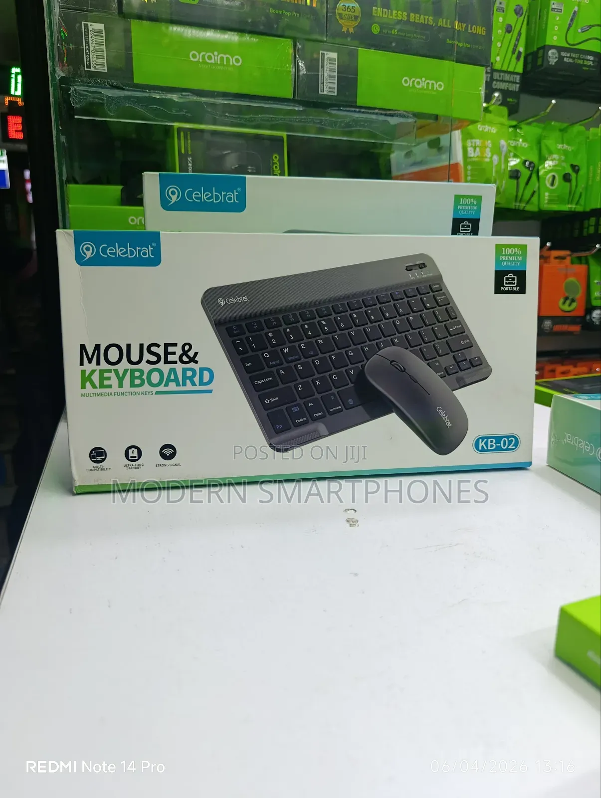 Celebrat Kb-02 Wireless Keyboard and Mouse Combo