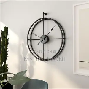 50 Cm Minimalist Metallic Modern Wall Clock for a Clean Look