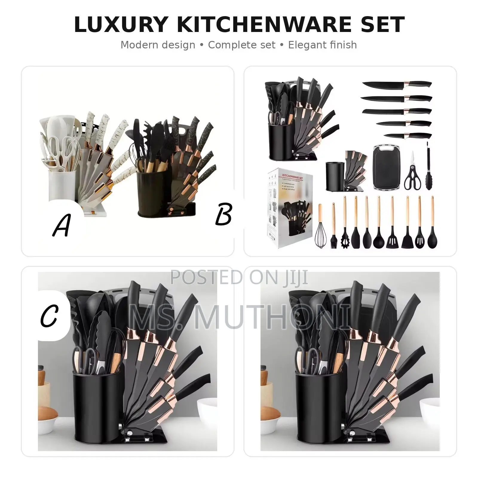 High Original Quality , 19pcs Heat Resistant Silicone Cooking Set