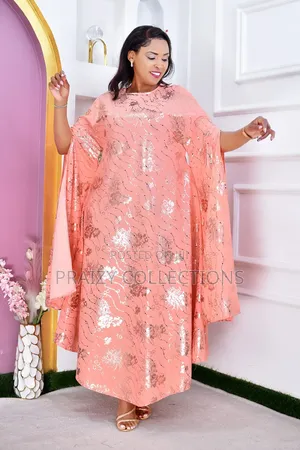 Free-Size Flowing Boubou Kaftan Dress