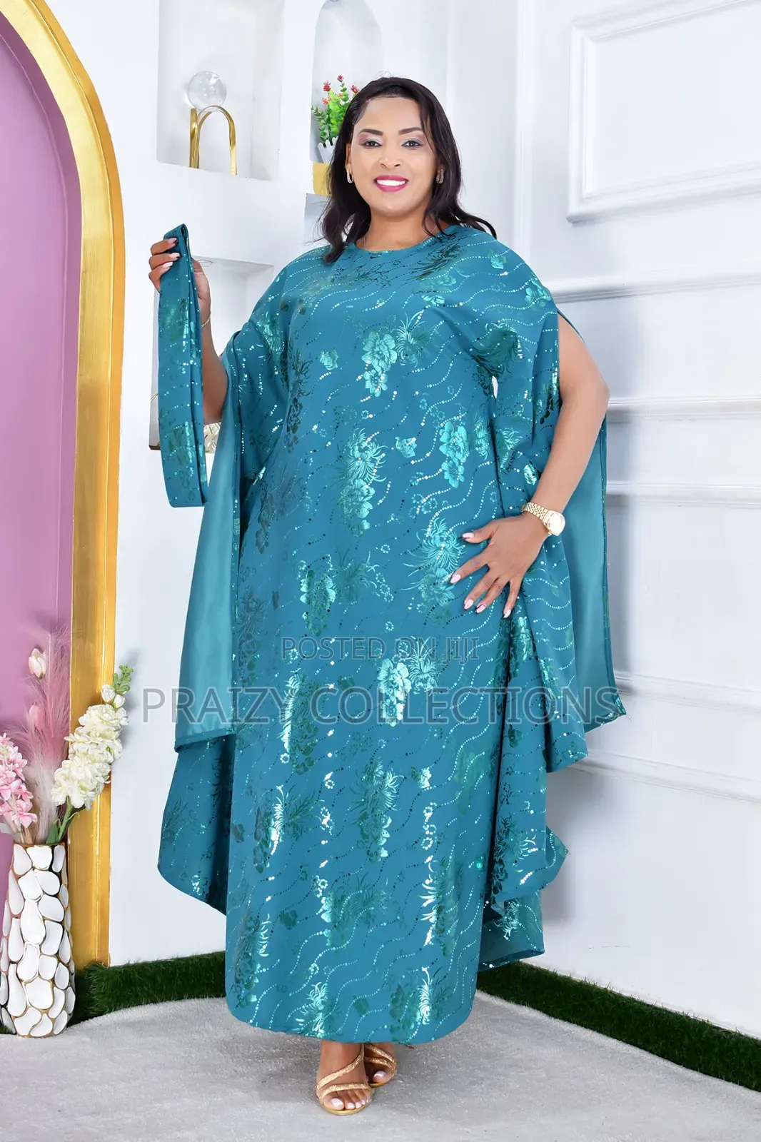 Free-Size Flowing Boubou Kaftan Dress