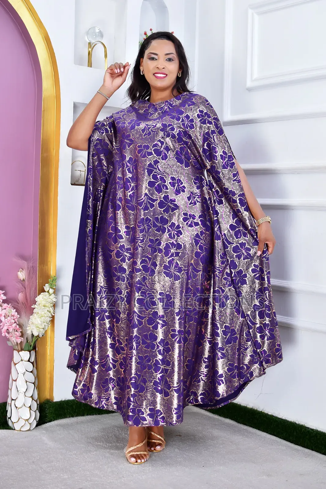 Free-Size Flowing Boubou Kaftan Dress
