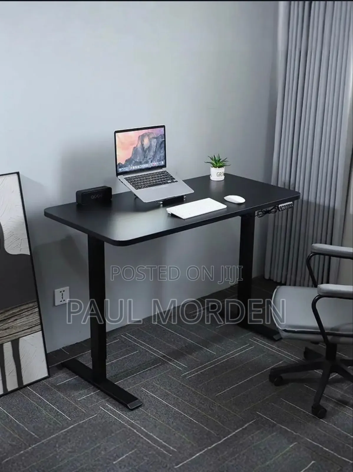 Black Adjustable Height Electric Standing Desk