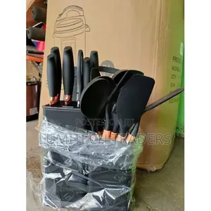 Black Executive Silicone Spoons 19 Pieces