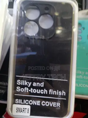 A Black Silicone Mobile Phone Back Cover for the Tecno