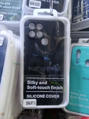 Black Silicone Phone Case Designed for the Tecno Smart 6