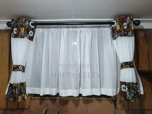 Ankara/Curtain Patched Kitchen Sheer