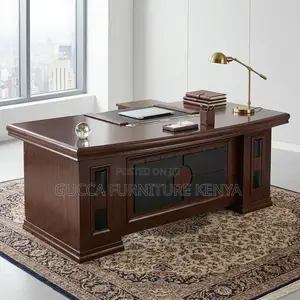 1.8m Mahogany Boss L-Shaped Executive Table