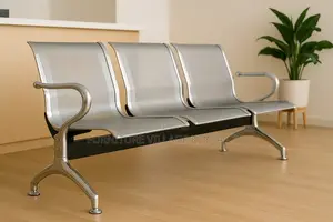 Office Bench; 3‐Seat Industrial Reception Bench
