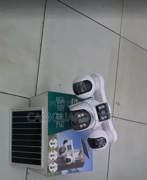 Four Lens 4 Night Vision 4g Sim Card Battery Security PTZ Solar Camera