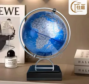 Rotating Earth Globe With World Map