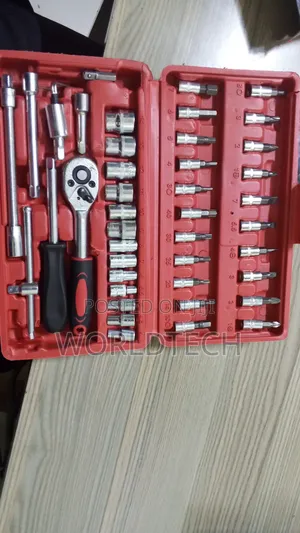 46pc Socket Wrench Tool Box/ CRV 46pc Socket Wrench