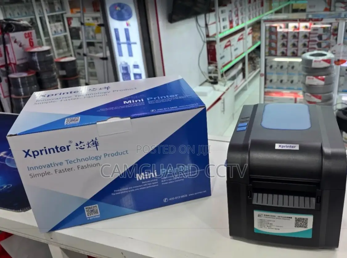Xp-370b Direct Thermal Desktop Barcode Label Printer 203dpi Lan Black