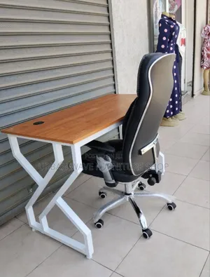 Laptop  Desk + Leather Office Chair