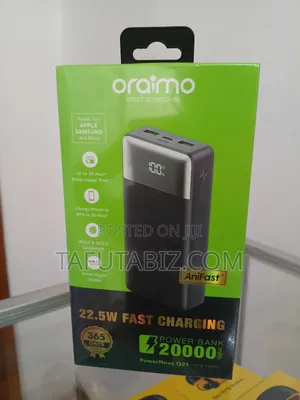 Oraimo 22.5w Fast Charging Power Bank 20000mah Powernova Q21