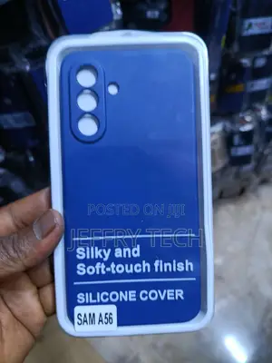 Navy Blue Silicone Protective Phone Cover for Samsung Galaxy A56.