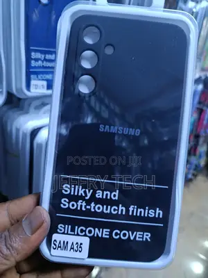 Black Silicone Cover for the Samsung Galaxy A35 Smartphone