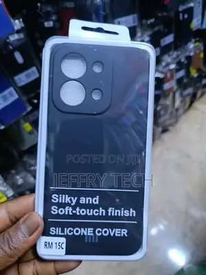 Black Silicone Protective Cover for Realme 9 4g Smartphone.