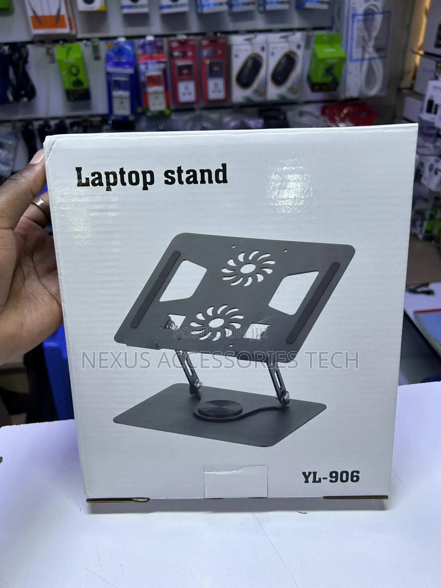 Yl-906 Laptop Stand With Cooling Fan – Ergonomic, Foldable, Portable