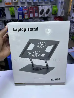 Yl-906 Laptop Stand With Cooling Fan – Ergonomic, Foldable, Portable