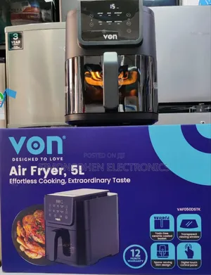 Von 5l Digital Slim Design Air Fryer New Design Airfryer