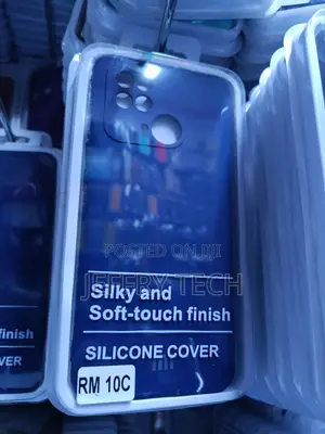 Blue Xiaomi Redmi 10c Silicone Cover With Silky, Soft-Touch Finish.