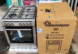*Ramtons Standing Cooker 60cmx60cm 4gas (1 Wok) Electric Oven Rf497