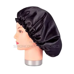 Black Satin Hair Bonnet