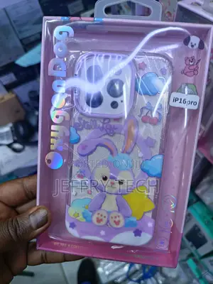 Purple Stellalou Cartoon Silicone Phone Case for iPhone 16 Pro.