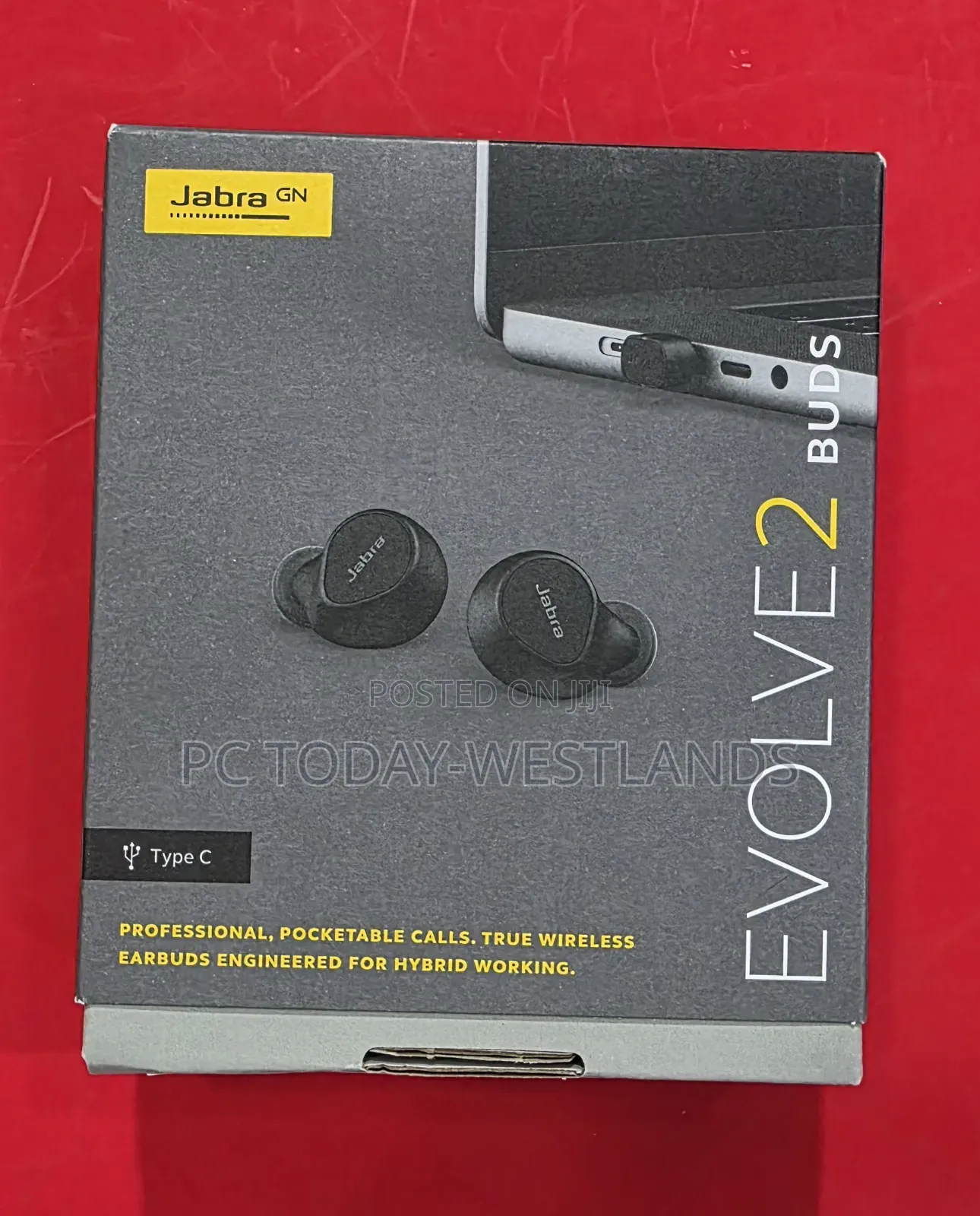 Jabra Evolve2 Buds Usb-C Ms Earbuds With Usb-C for Microsoft Teams