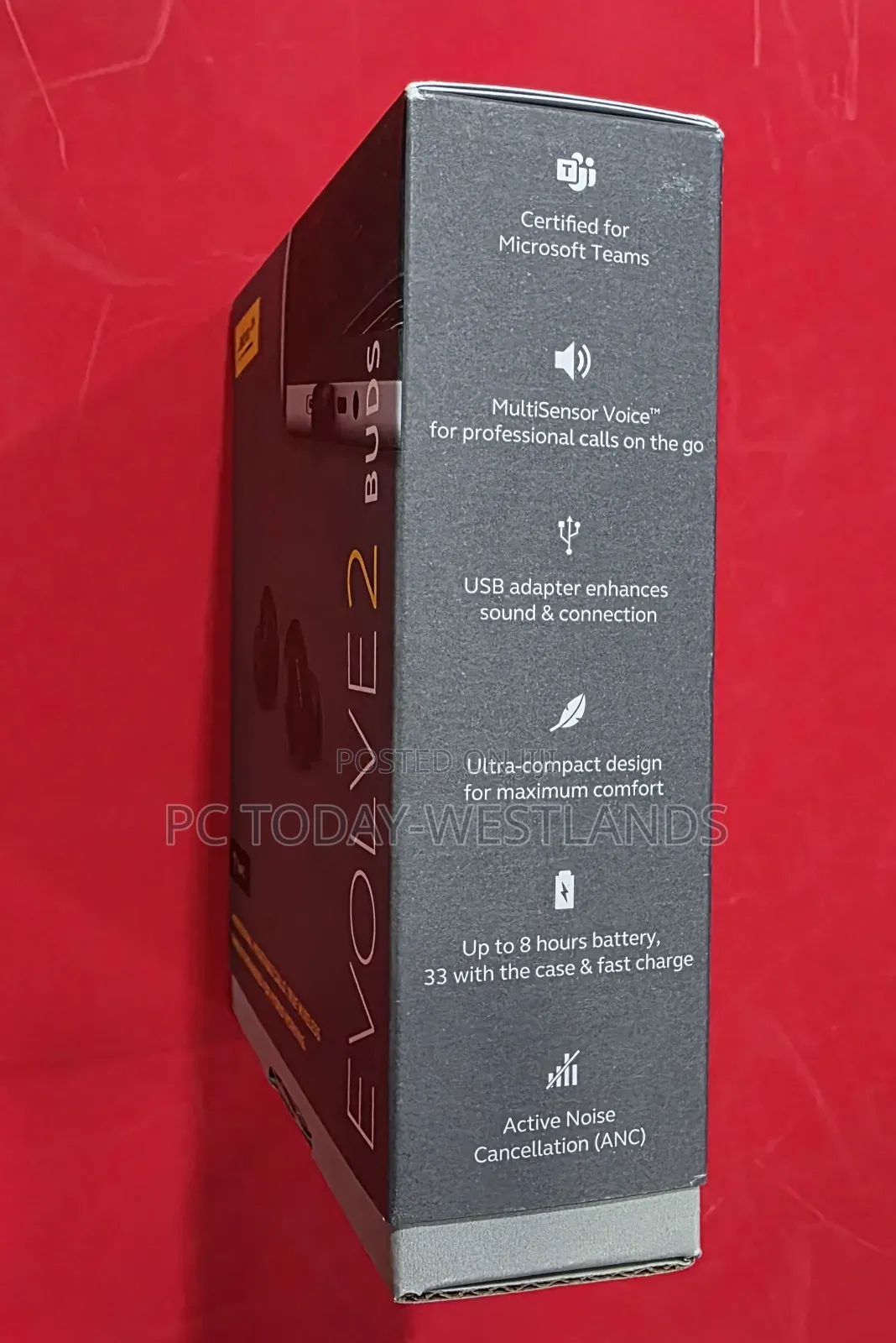Jabra Evolve2 Buds Usb-C Ms Earbuds With Usb-C for Microsoft Teams