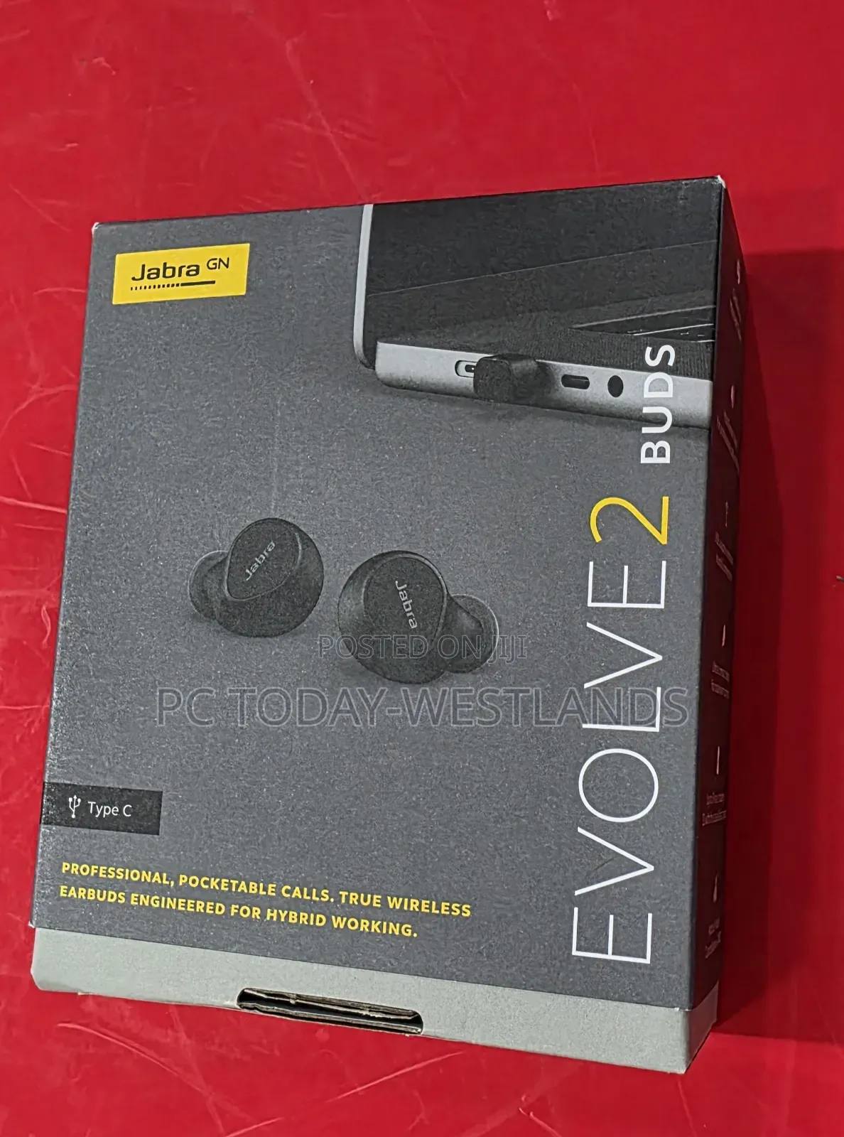 Jabra Evolve2 Buds Usb-C Ms Earbuds With Usb-C for Microsoft Teams