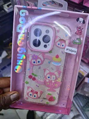 Cartoon-Themed Tpucase Designed for the Apple iPhone 16 Pro.