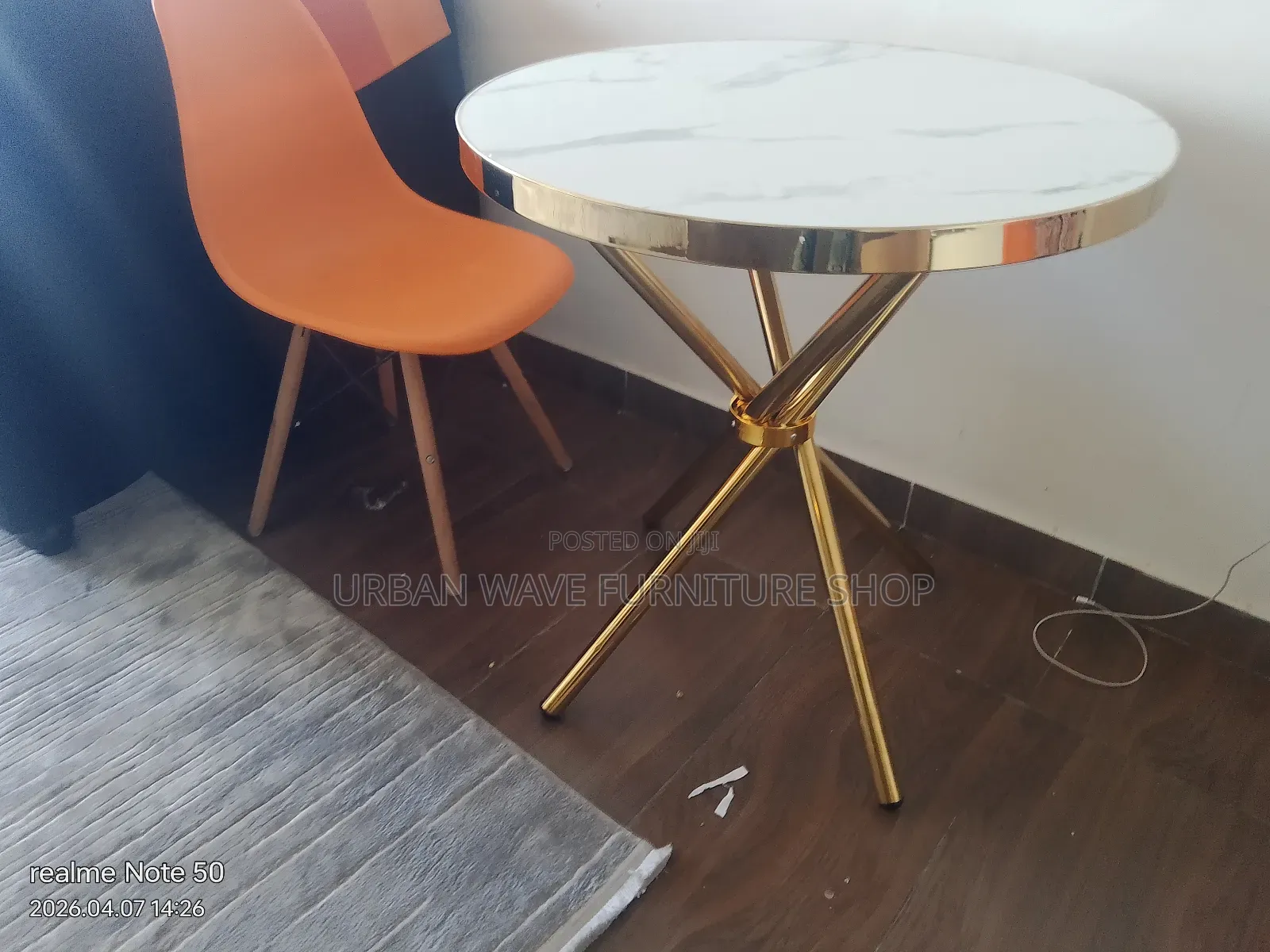 Orange Chair and Table
