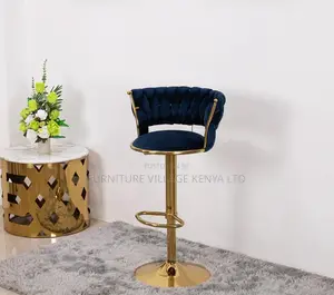 Barstool; Faux Height Adjustable Counter Barstool