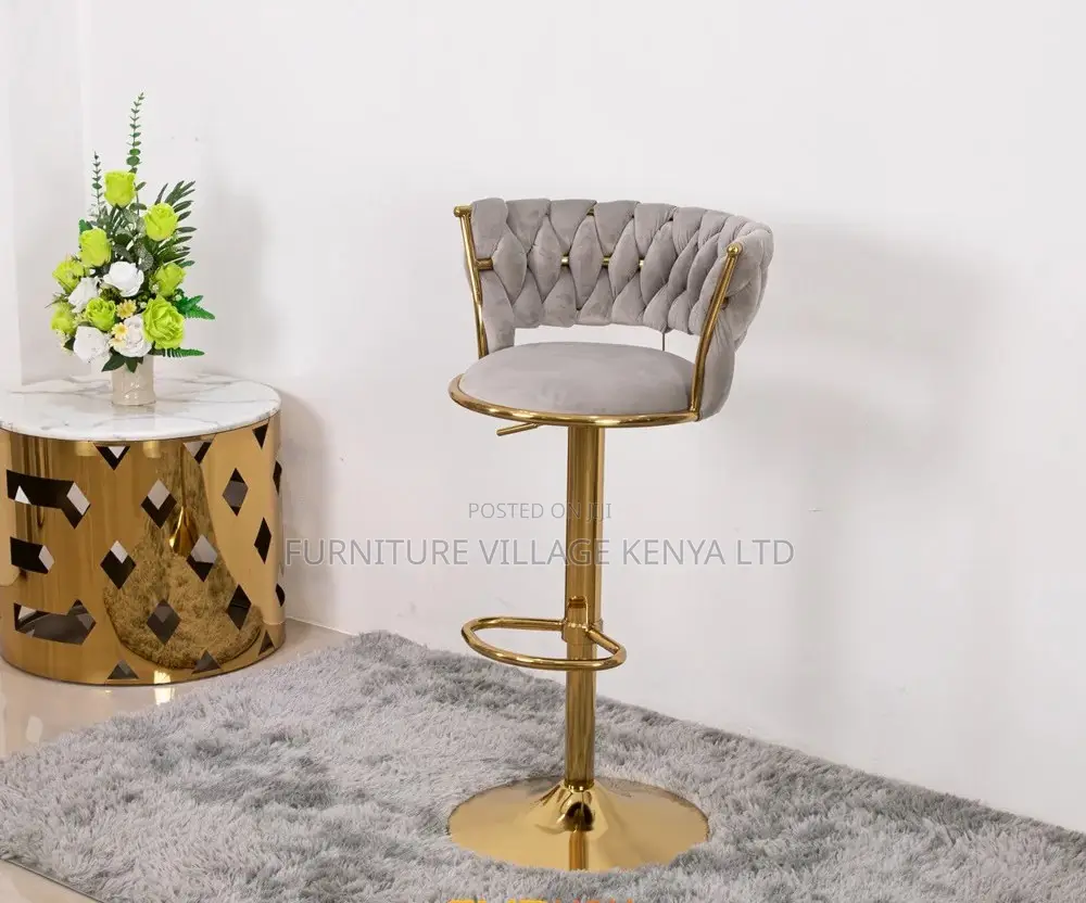 Barstool; Faux Height Adjustable Counter Barstool